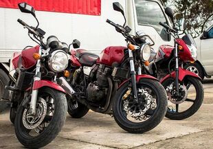 Image of three red motorcycles | Philip's Motoring School | Malta